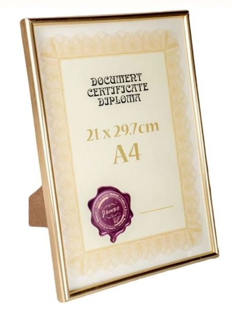 Rama foto aurie - 1 poza de 21x29.7cm Rama foto aurie - 1 poza de 21x29.7cm