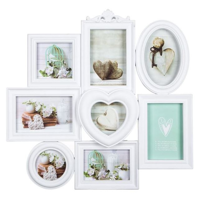 Rama foto alba - 3 nivele - 8 poze (46x45cm) Rama foto alba - 3 nivele - 8 poze (46x45cm)