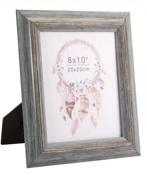 Rama foto din lemn, gri-auriu - 1 poza de 20x25cm Rama foto din lemn, gri-auriu - 1 poza de 20x25cm