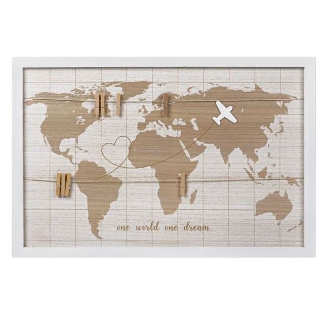 Rama foto din lemn, alb - One world one dream - 8 poze (60x40cm) Rama foto din lemn, alb - One world one dream - 8 poze (60x40cm)