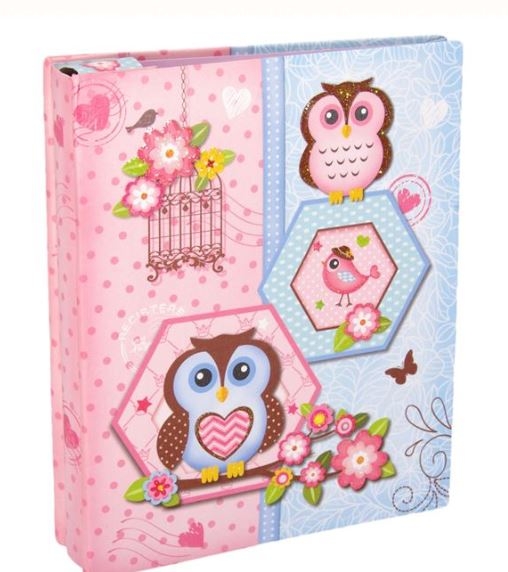Album foto, roz-albastru, bufnita (14x17cm) Album foto, roz-albastru, bufnita (14x17cm)