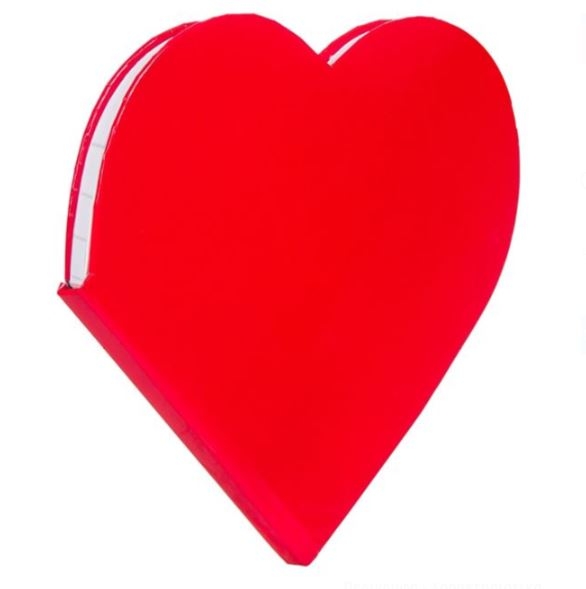 Carnet in forma de inima, rosu (19x19cm) Carnet in forma de inima, rosu (19x19cm)