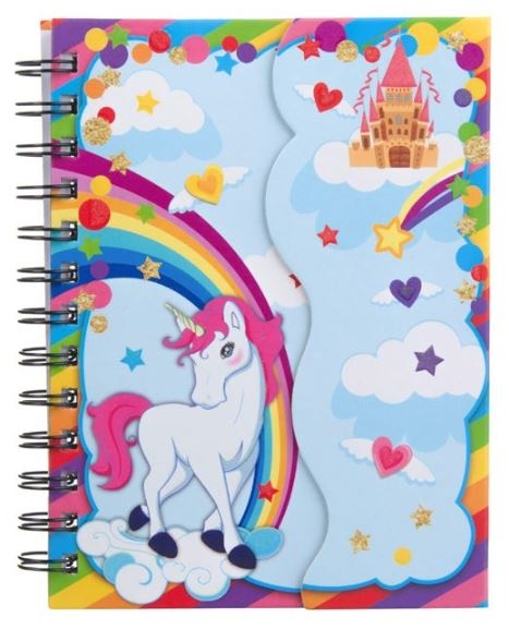 Carnetel cu inchidere cu magnet - Unicorn (17.5x13 cm)