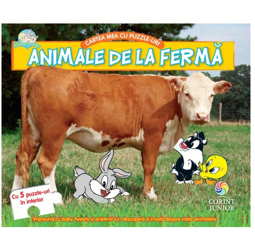 Animale de la ferma - Cartea mea cu puzzle-uri (3-5 ani)