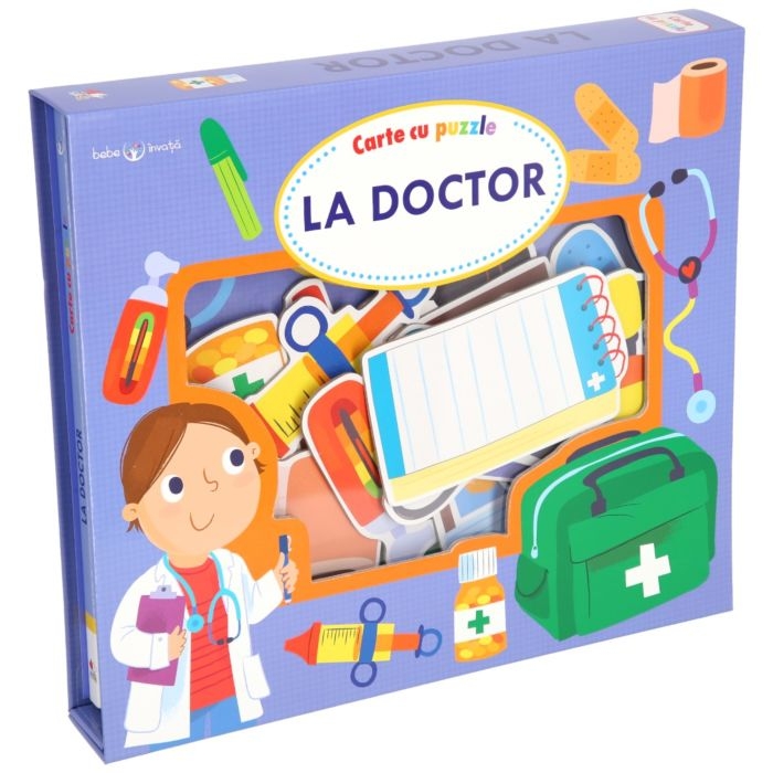 Bebe invata - La doctor - Carte cu puzzle (3-5 ani) Bebe invata - La doctor - Carte cu puzzle (3-5 ani)