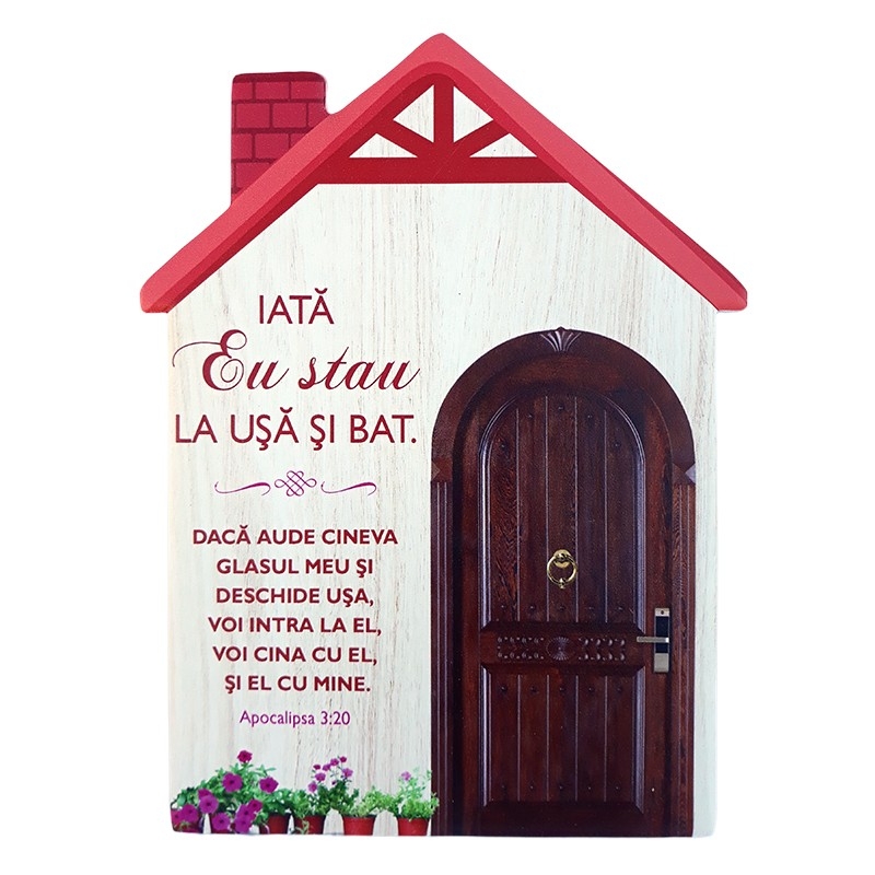 Aplica ceramica casa - Iată Eu stau la ușă și bat ( Ap. 3:20) Aplica ceramica casa - Iată Eu stau la ușă și bat ( Ap. 3:20)