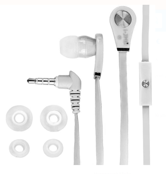 Casti handsfree cu microfon, alb, i-JMB Casti handsfree cu microfon, alb, i-JMB