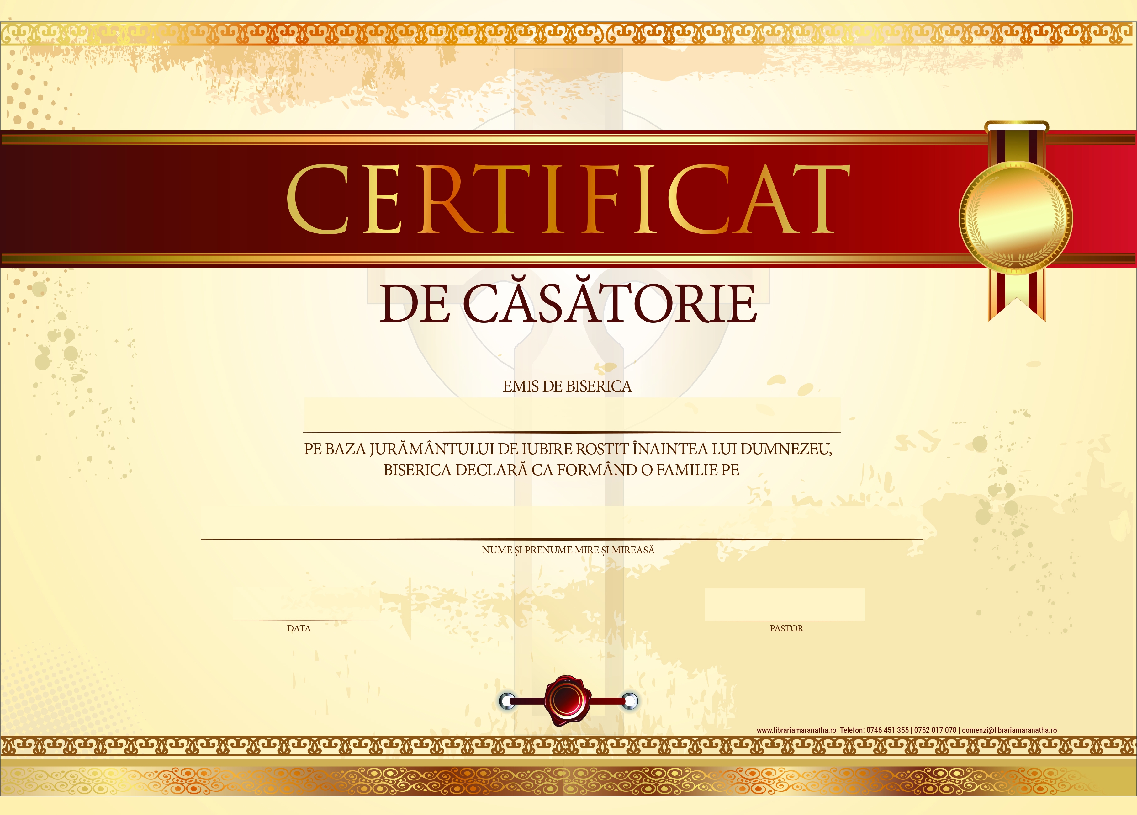 Certificat de Casatorie - Varianta 1