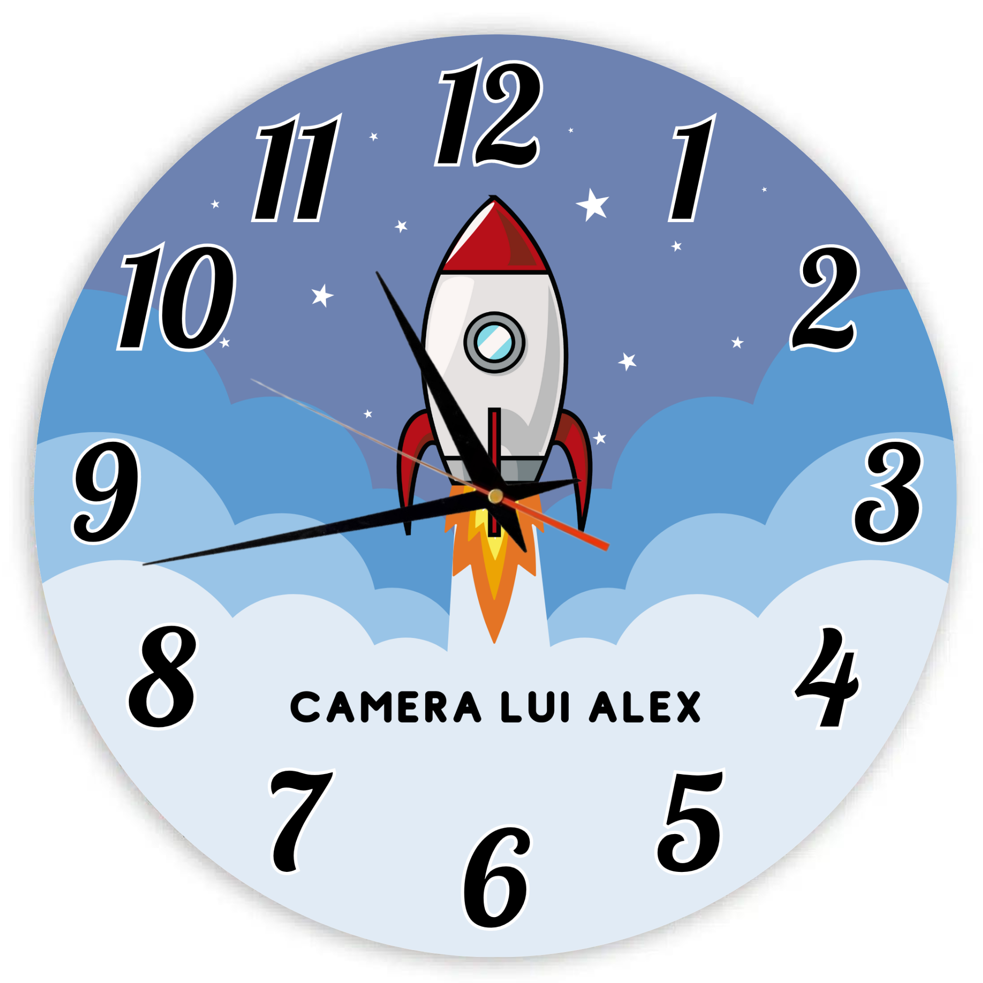 Ceas cadou camera baiatului, personalizat cu nume