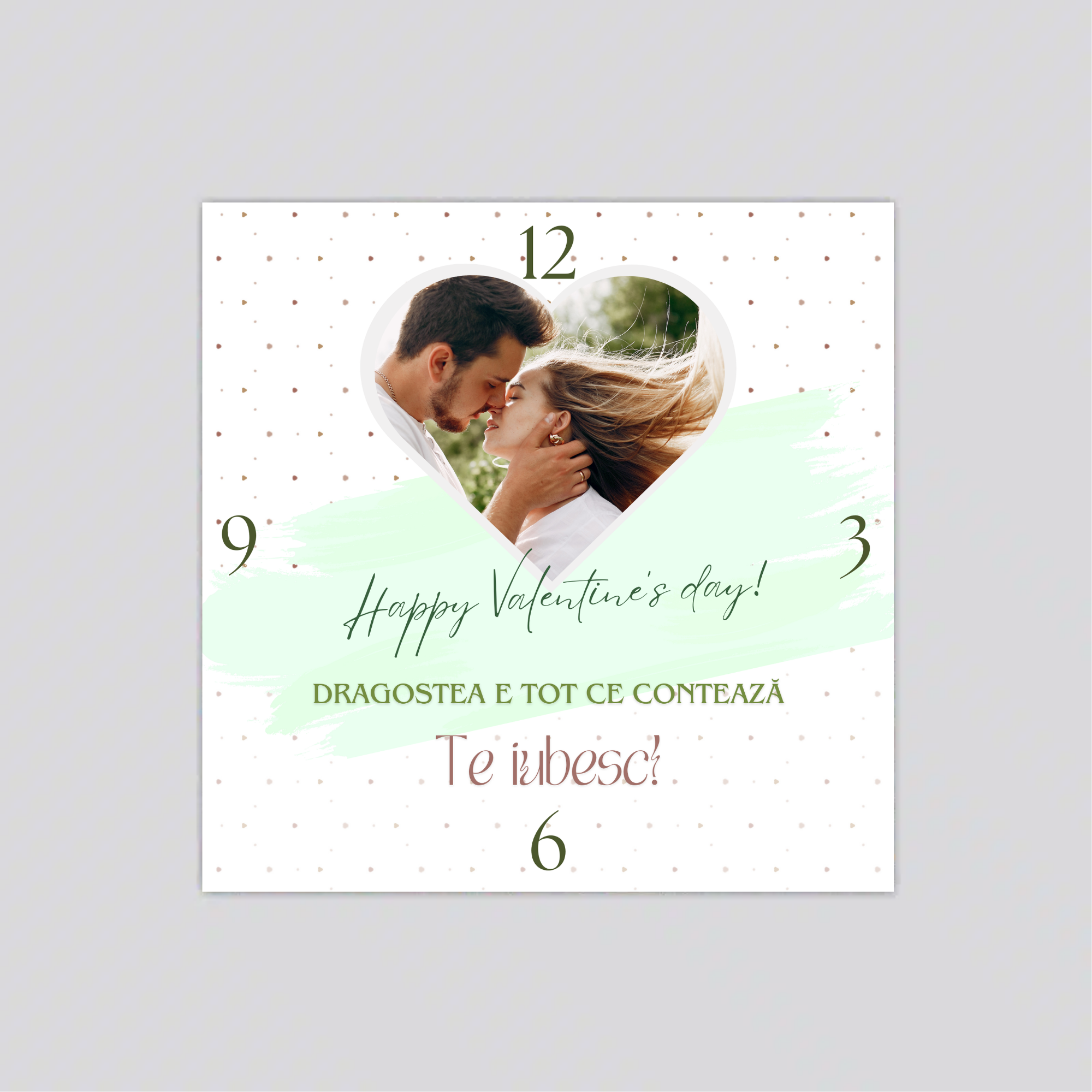 Ceas cadou Happy Valentine’s day, personalizat