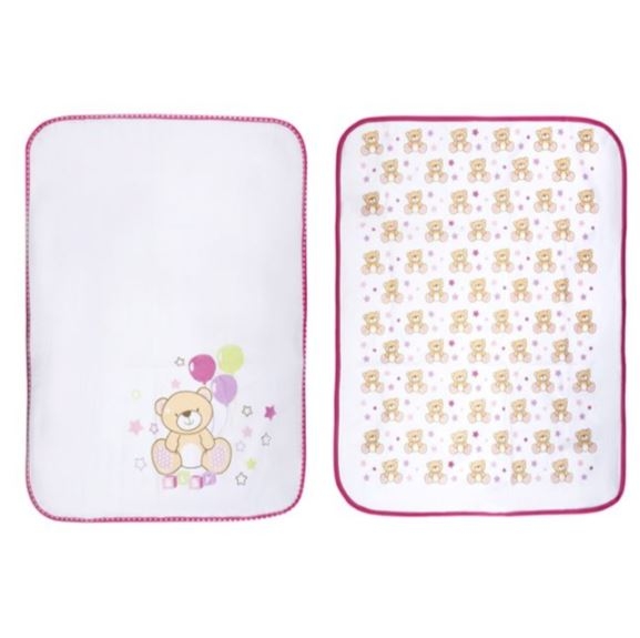 Baby Cute - Cearceafuri impermeabile - Ursuleti roz Baby Cute - Cearceafuri impermeabile - Ursuleti roz
