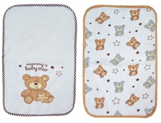 Baby Cute - Cearceafuri impermeabile - Ursuleti maro Baby Cute - Cearceafuri impermeabile - Ursuleti maro