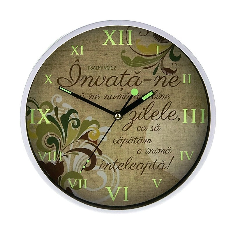 Ceas - citate biblice (alb)