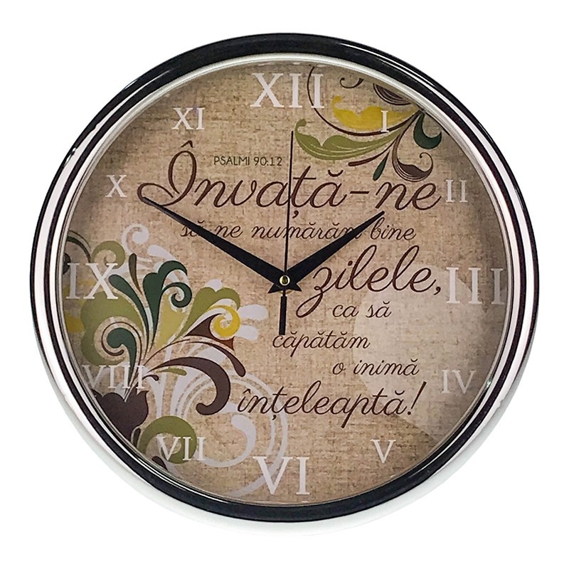 Ceas cu citat biblic   ( 30x30 cm) Ceas cu citat biblic   ( 30x30 cm)