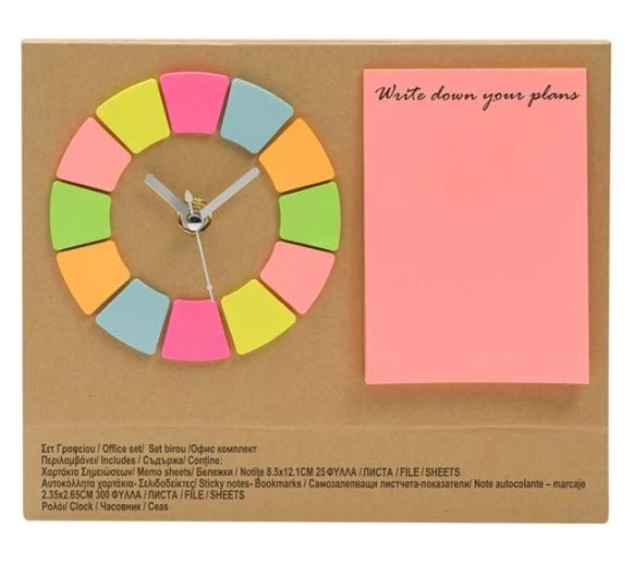 Notite adezive cu ceas - 300 File Notite adezive cu ceas - 300 File