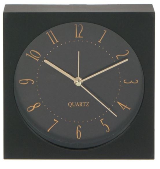 Ceas de birou cu alarma, negru (14cm) Ceas de birou cu alarma, negru (14cm)