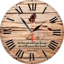 Ceas cu mesaj crestin in engleza - As for me and my house, we will serve the Lord. ... Joshua 24:15 - 30 cm Ceas cu mesaj crestin in engleza - As for me and my house, we will serve the Lord. ... Joshua 24:15 - 30 cm