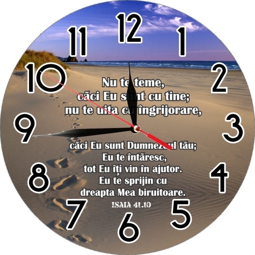 Ceas de perete rotund - Nu te teme caci eu sunt cu tine... - 20 cm Ceas de perete rotund - Nu te teme caci eu sunt cu tine... - 20 cm