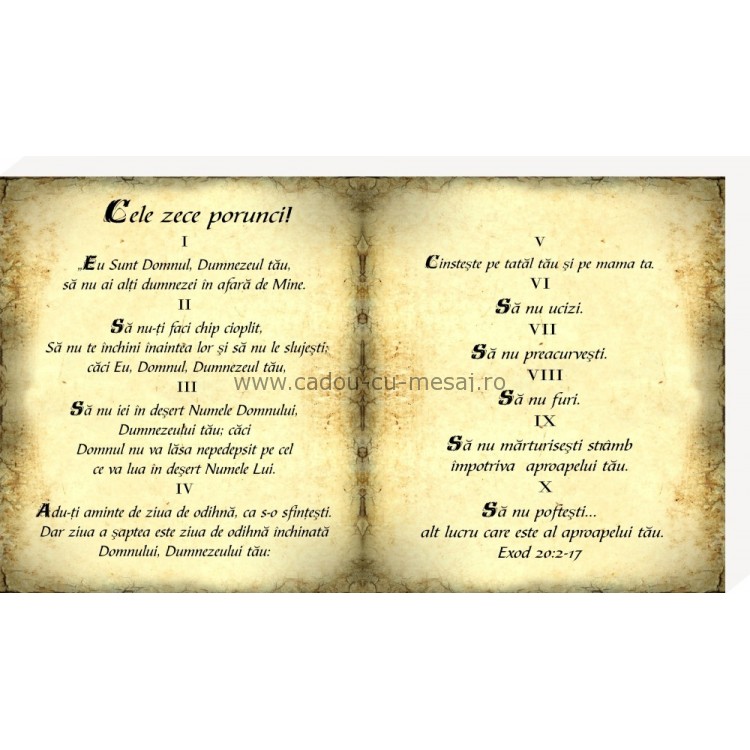 Cele zece porunci- Placheta birou Cele zece porunci- Placheta birou