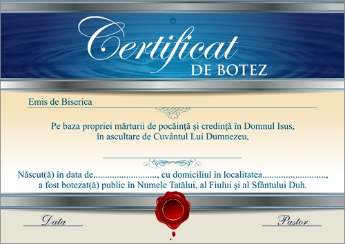 Certificat de Botez - model 5
