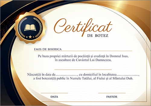 Certificat de Botez - model 16