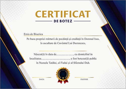 Certificat de Botez - model 19 Certificat de Botez - model 19