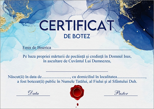 Certificat de Botez - model 15 Certificat de Botez - model 15