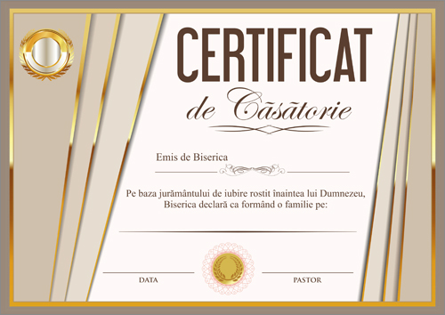Certificat de Casatorie - model 1 Certificat de Casatorie - model 1