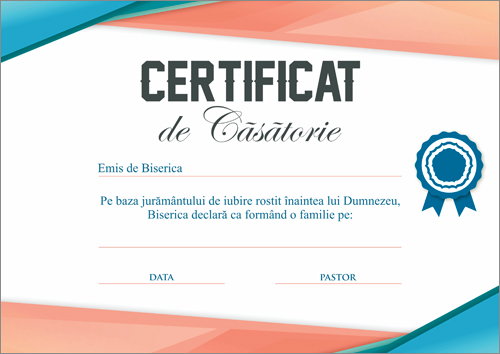 Certificat de Casatorie - model 3 Certificat de Casatorie - model 3