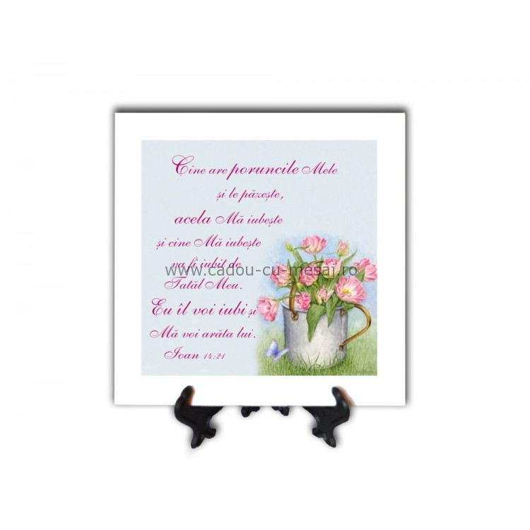 Tablou vintage - Cine are poruncile mele (20x20 cm) Tablou vintage - Cine are poruncile mele (20x20 cm)