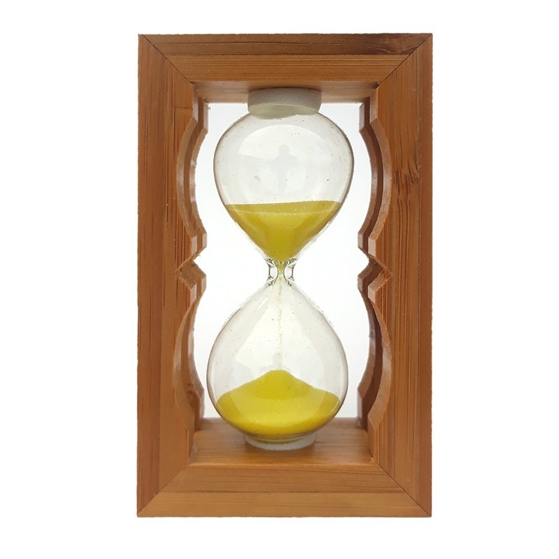 Clepsidra cu nisip galben 3 min (6x9 cm) Clepsidra cu nisip galben 3 min (6x9 cm)
