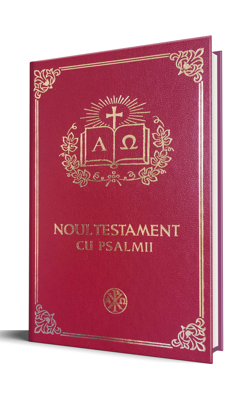 Biblia Ortodoxa - Noul Testament Ortodox cu Psalmii, mica, cartonata, visinie, scris foarte mare, margini albe (cu aprobarea Sf. Sinod)