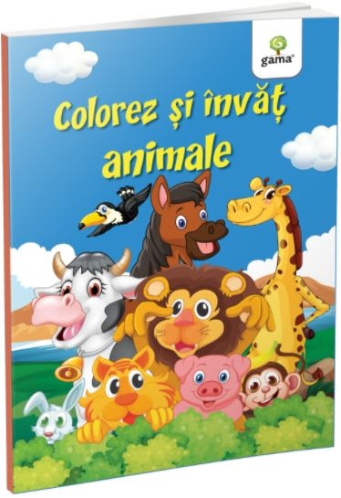 Colorez si invat animalele - Carte de colorat pentru copii (3-5 ani) Colorez si invat animalele - Carte de colorat pentru copii (3-5 ani)