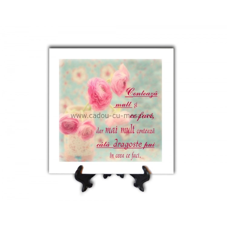 Tablou vintage - Contează mult ce faci (20x20 cm) Tablou vintage - Contează mult ce faci (20x20 cm)
