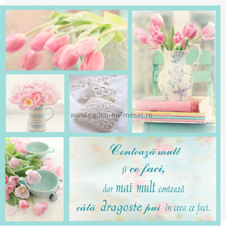 Tablou colaj vintage - Contează mult ceea ce faci (30x30 cm) Tablou colaj vintage - Contează mult ceea ce faci (30x30 cm)