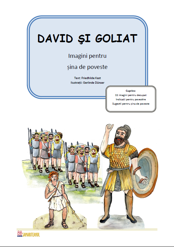 David și Goliat – imagini pentru șina de poveste - Joc creativ pentru copii