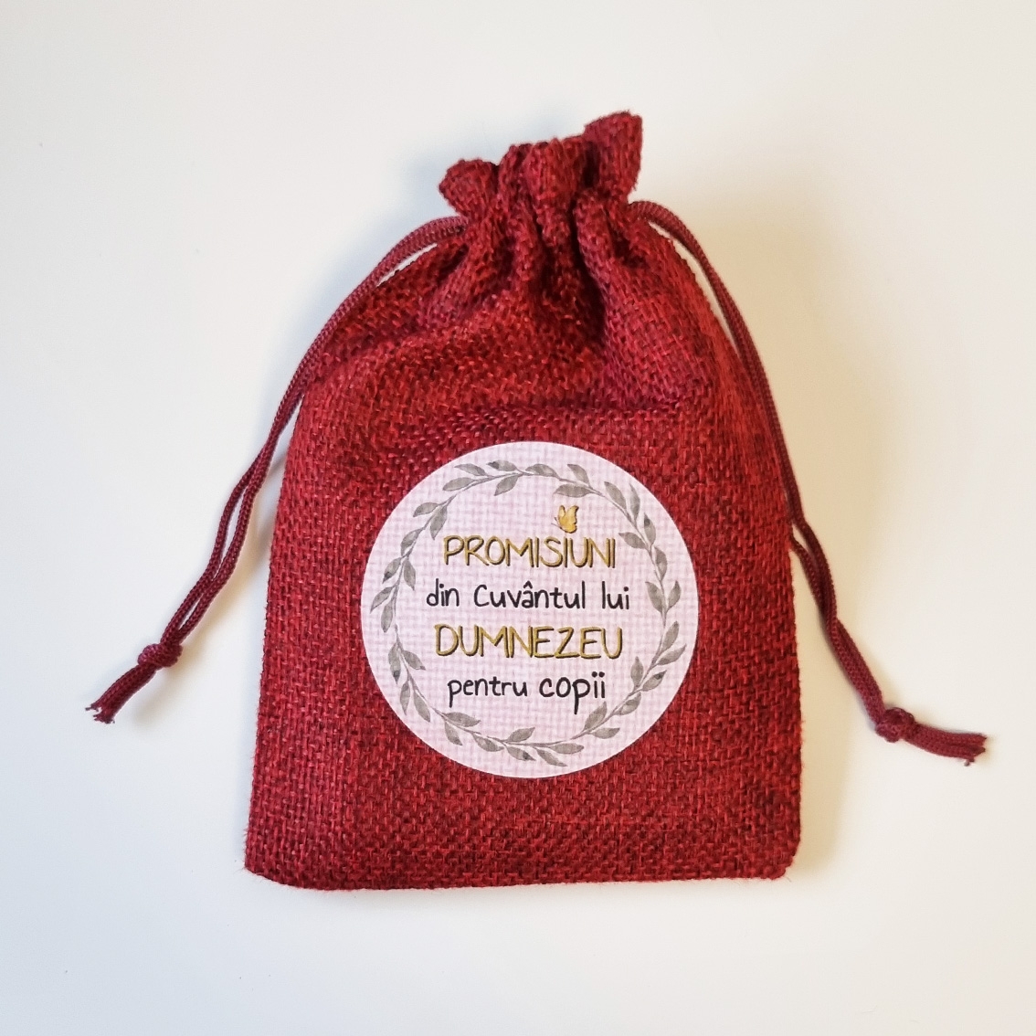 Săculeț cu promisiuni din Cuvântul lui Dumnezeu pentru COPII (roșu) Săculeț cu promisiuni din Cuvântul lui Dumnezeu pentru COPII (roșu)