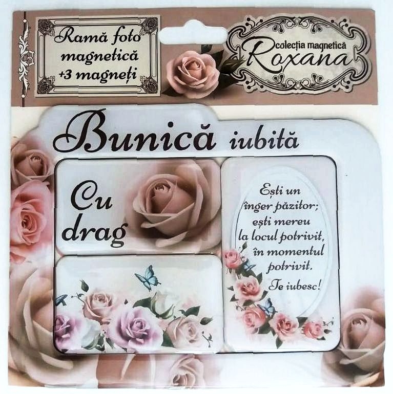 Rama foto magnetica + 3 magneti - Bunica iubita Rama foto magnetica + 3 magneti - Bunica iubita