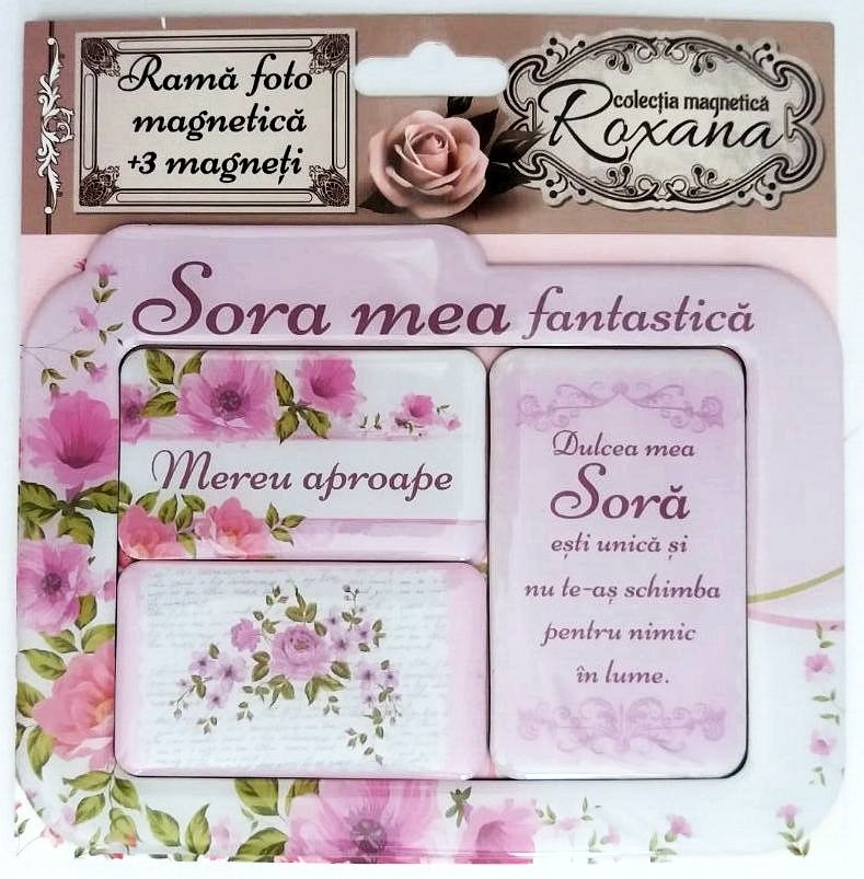 Rama foto magnetica + 3 magneti - Sora mea fantastica Rama foto magnetica + 3 magneti - Sora mea fantastica