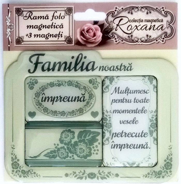 Rama foto magnetica + 3 magneti - Familia noastra Rama foto magnetica + 3 magneti - Familia noastra