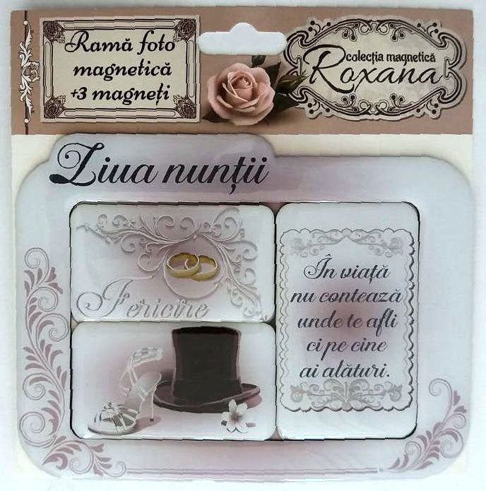 Rama foto magnetica + 3 magneti - Ziua nuntii Rama foto magnetica + 3 magneti - Ziua nuntii