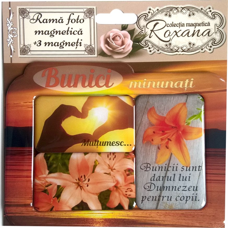 Rama foto magnetica + 3 magneti - Bunici minunati Rama foto magnetica + 3 magneti - Bunici minunati