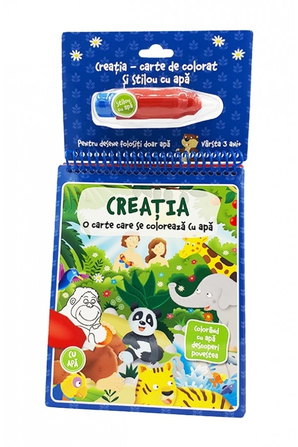 Creatia - carte de colorat cu apa Creatia - carte de colorat cu apa