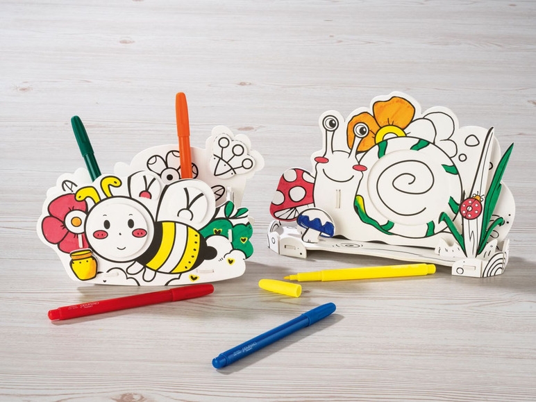 Set creativ puzzle 3D cu carioci incluse - suport creioane si rama foto Set creativ puzzle 3D cu carioci incluse - suport creioane si rama foto