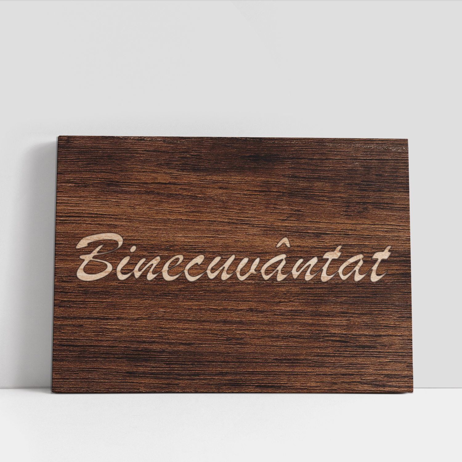 Tablou creștin canvas personalizat cu text – Binecuvântat