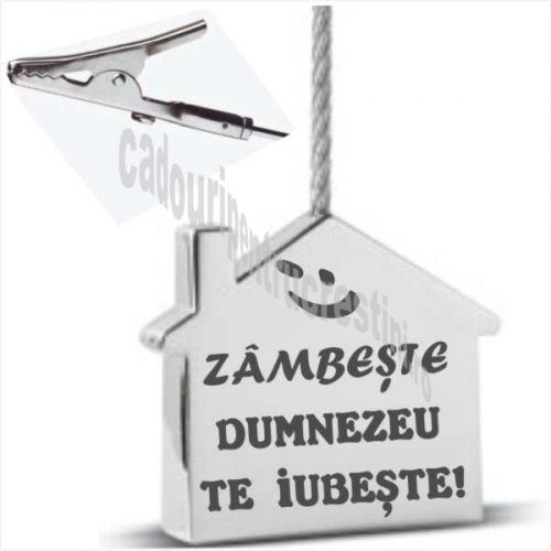 Suport metalic notite, Zambeste, Dumnezeu te iubeste! Suport metalic notite, Zambeste, Dumnezeu te iubeste!