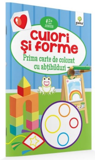 Culori si forme - Carte de colorat cu abtibilduri (2-4 ani) Culori si forme - Carte de colorat cu abtibilduri (2-4 ani)
