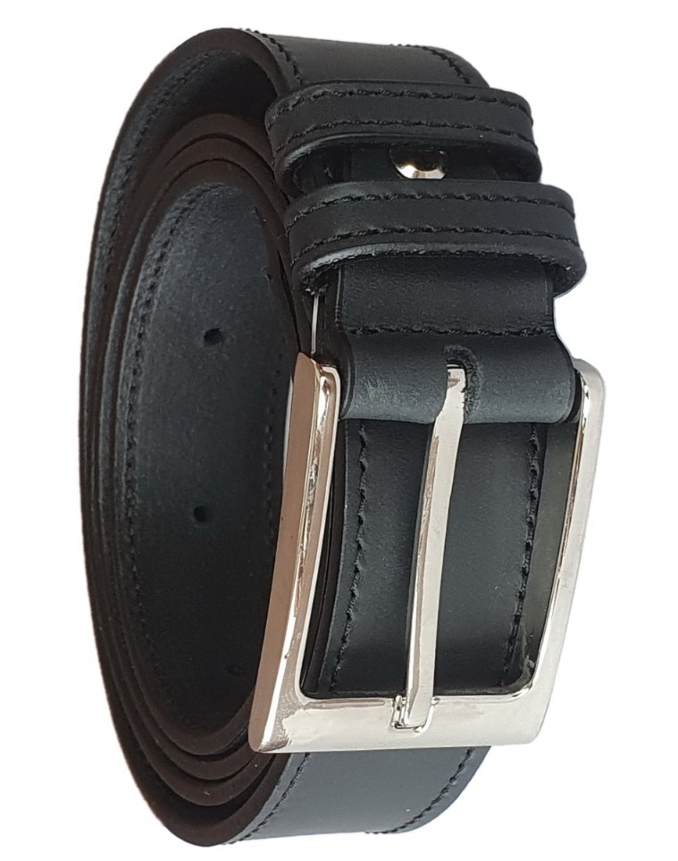 Curea de piele naturala cu catarama metalica, negru(130cm) Curea de piele naturala cu catarama metalica, negru(130cm)