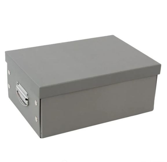 Cutie depozitare pliabila, gri  (32x22x13xcm) Cutie depozitare pliabila, gri  (32x22x13xcm)