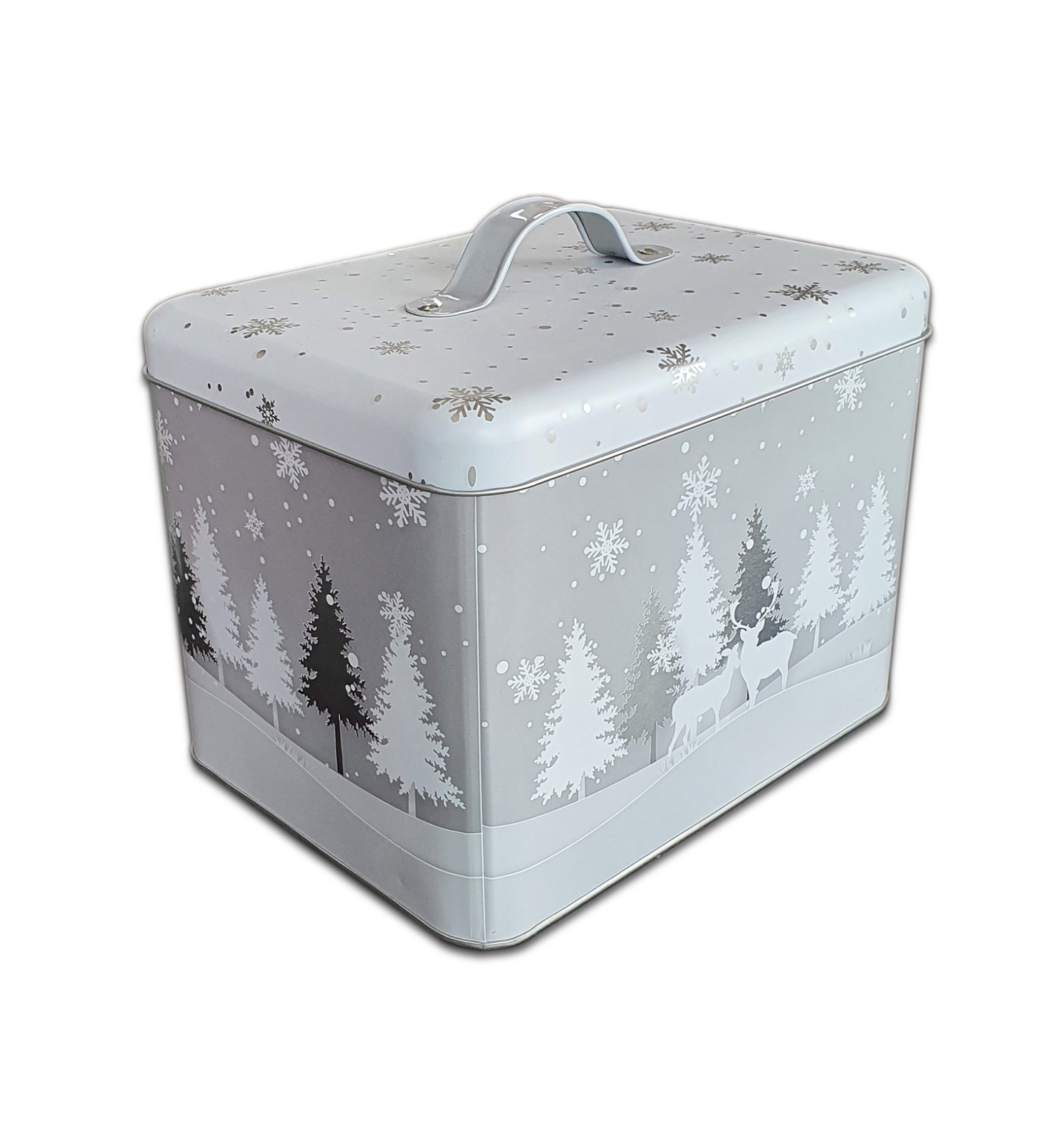Cutie metalica, motive Craciun (20x15x17 cm) Cutie metalica, motive Craciun (20x15x17 cm)